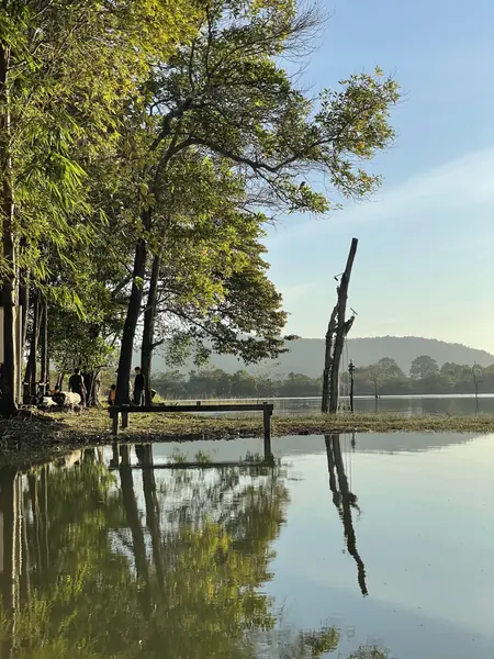 ลานกางเต็นท์ภูสระดอกบัว (ที่ทำการ ริมอ่างห้วยหินข้อ)